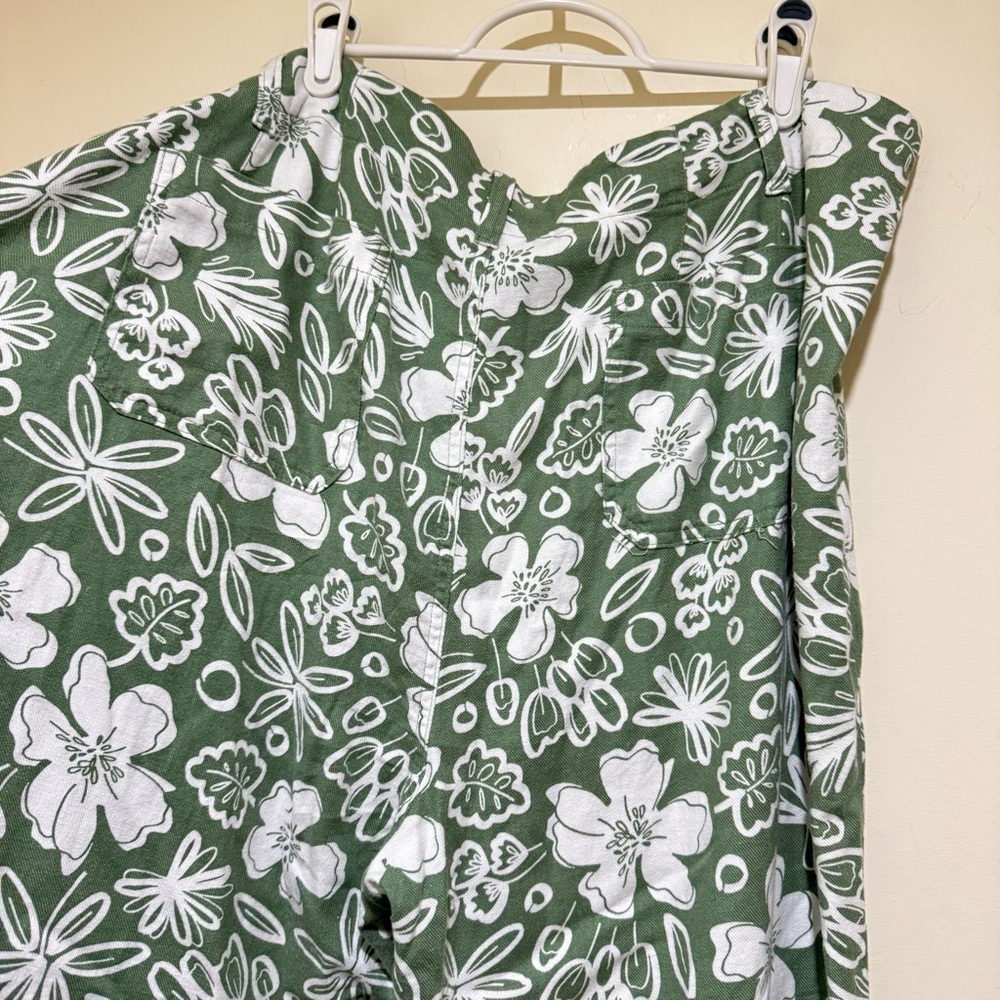 Women’s Northern Reflections NWT Floral Green White Wide-Leg Flowy Pants S: 18 - Picture 11 of 16